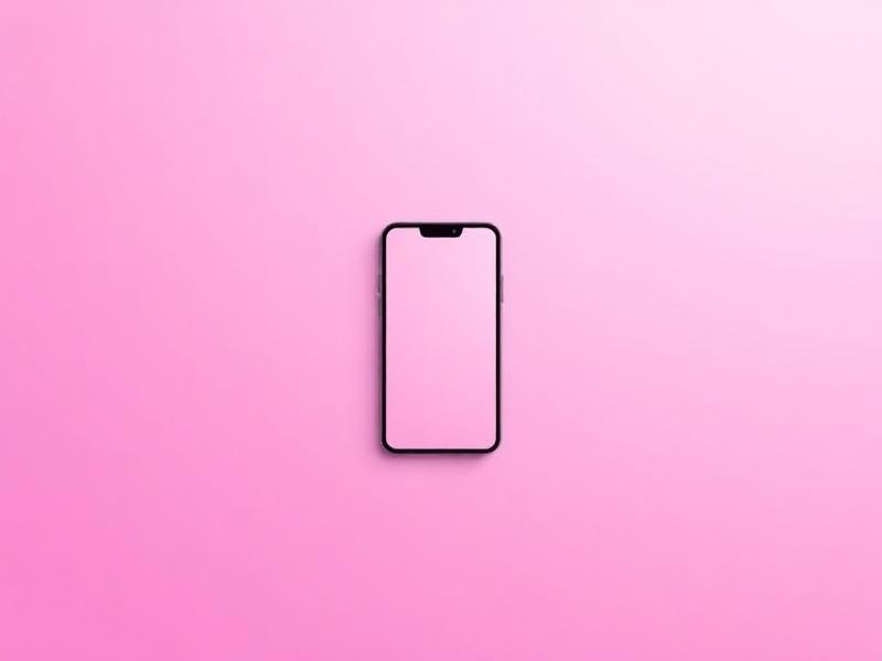 Smartphone em fundo rosa
